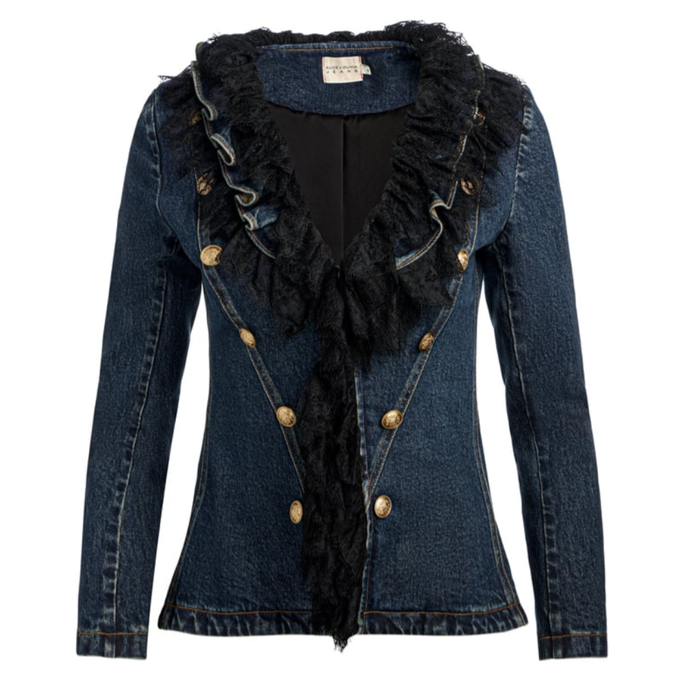 Alice + Olivia ELMIRA DENIM JACKET NWT - Picture 6 of 16